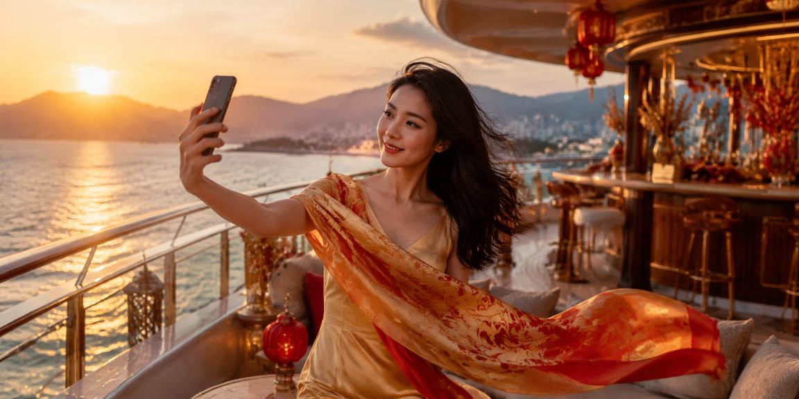 Người dùng chơi casino mobile trên điện thoại tại bãi biển Nha Trang